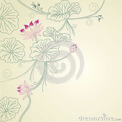 Lotus pattern Vector Illustration