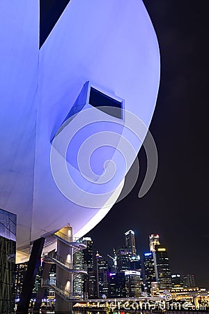Singapore ArtScience Museum in January 2020 Editorial Stock Photo