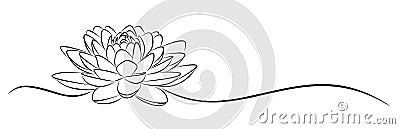 Lotus Sketch. Vector Illustration
