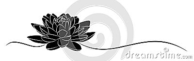 Lotus Sketch. Vector Illustration