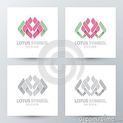 Lotus symbol icon Vector Illustration