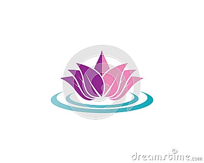 Lotus symbol vector icon Vector Illustration