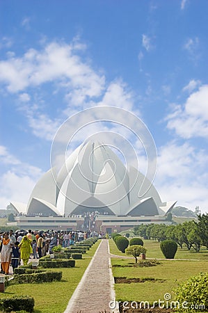 Lotus temple in Delhi India Editorial Stock Photo