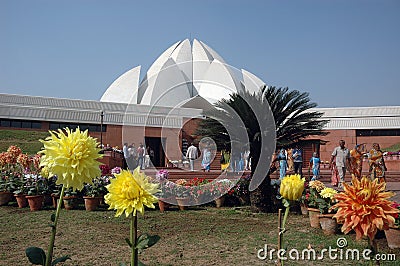 LOTUS TEMPLE IN NEW DELHI-INDIA. Editorial Stock Photo