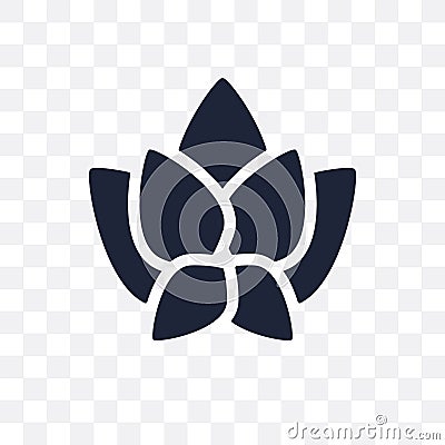 Lotus transparent icon. Lotus symbol design from Nature collection. Vector Illustration