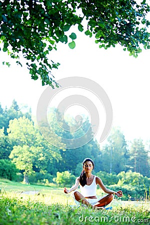 Lotus yoga Stock Photo