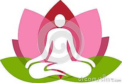 Lotus yoga Vector Illustration