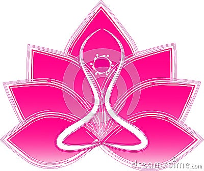 Lotus yoga Vector Illustration