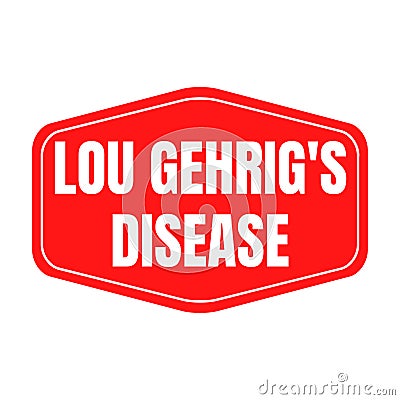 Lou Gehrig's or ALS amyotrophic lateral sclerosis disease symbol icon Cartoon Illustration
