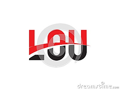 LOU Letter Initial Logo Design Vector Illustration