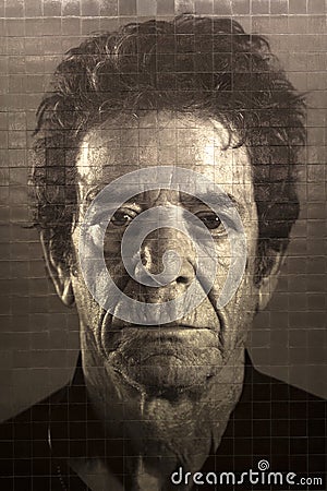 Lou Reed mural in New York 86th Street subway station Editorial Stock Photo