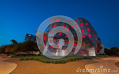 Lou Ruvo Center for Brain Health at night Editorial Stock Photo