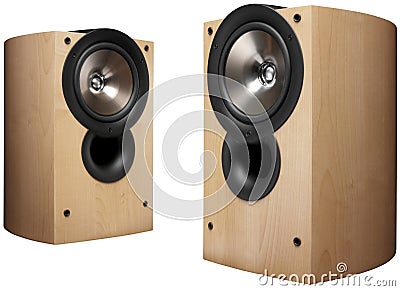 Loud speakers Stock Photo