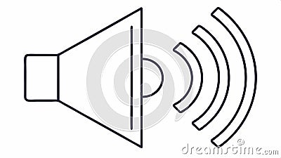 Loudspeaker icon, volume up and sound amplification. vector design Generative AI Vector Illustration