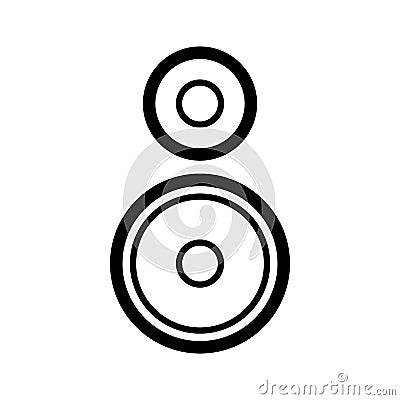 Loudspeaker icon. White background with black. Vector illustration. Vector Illustration