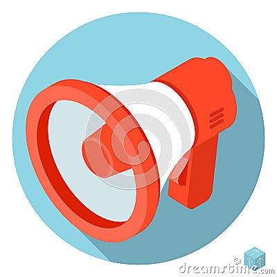 Loudspeaker megaphone icon Vector Illustration