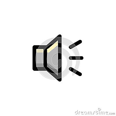 Loudspeaker Sound Active Icon Vector Illustration