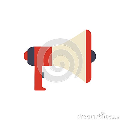 Loudspeaker vector icon communication speaker illustration. Megaphone announcement message loudspeaker. Voice sign icon Vector Illustration