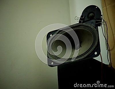 Loudspeaker vintage Stock Photo