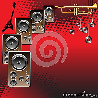 Loudspeakers Vector Illustration