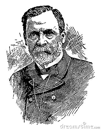 Louis Pasteur, vintage illustration Vector Illustration