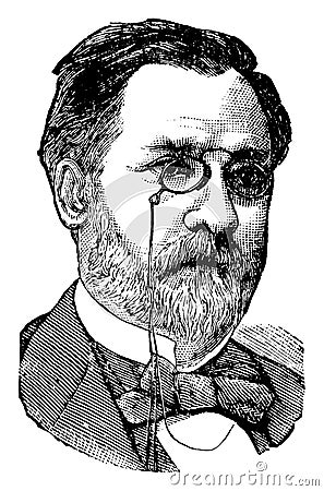 Louis Pasteur, vintage illustration Vector Illustration