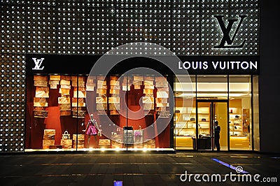 Louis Vuitton Fashion Boutique Editorial Stock Photo