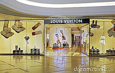 Louis vuitton fashion boutique Editorial Stock Photo