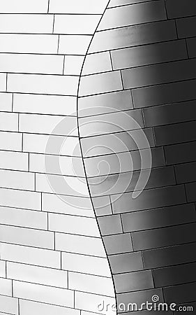 Detail of Fondation Louis Vuiton designed by architect Frank Gehry Editorial Stock Photo