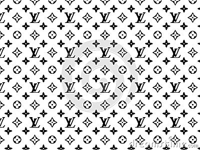 Louis Vuitton logo icon paper texture stamp Editorial Stock Photo