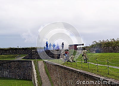 Louisbourg Canadian National Historic Site Editorial Stock Photo