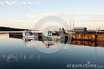 Louisbourg Harbor - Nova Scotia - Canada Stock Photo
