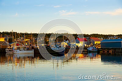 Louisbourg Harbor Stock Photo