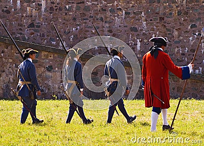 Louisbourg Soldiers Editorial Stock Photo