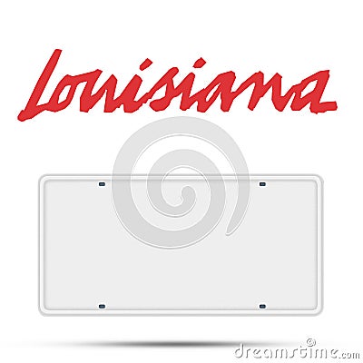 Louisiana License Plate Design Stock Photo