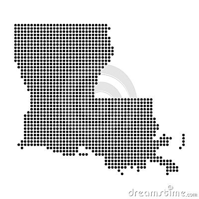 Louisiana map shape, united states of america. Flat concept icon symbol vector illustration Vector Illustration