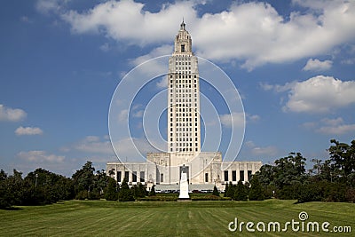 Louisiana State Capitol Building Stock Photo