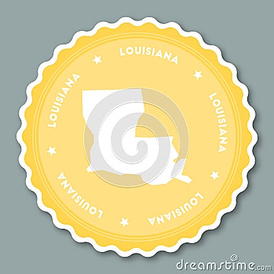 Louisiana sticker flat design. Vector Illustration