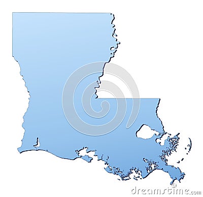 Louisiana(USA) map Stock Photo