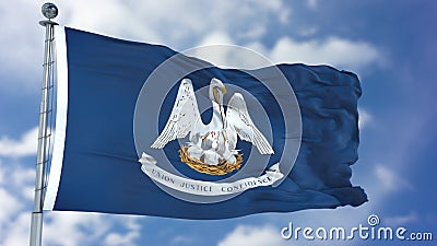 Louisiana Waving Flag Stock Photo