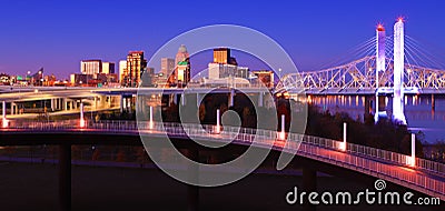 Louisville, Kentucky skyline at dusk Stock Photo