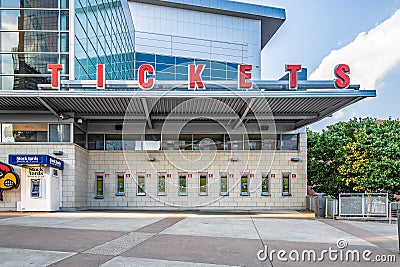 Ticket booth at the KFC Yum! Center in Louisville, KY. Editorial Stock Photo