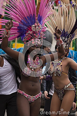 LOULE, PORTUGAL - FEB 2017: Colorful Carnival (Carnaval) Parade Editorial Stock Photo