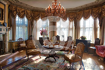 Lounge room at Casa Loma Toronto Editorial Stock Photo