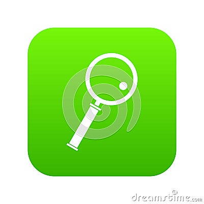 Loupe icon digital green Vector Illustration