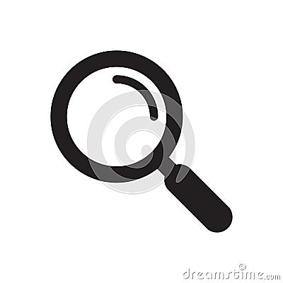 Loupe icon. Magnifying glass icon, magnifier sign. Vector Illustration