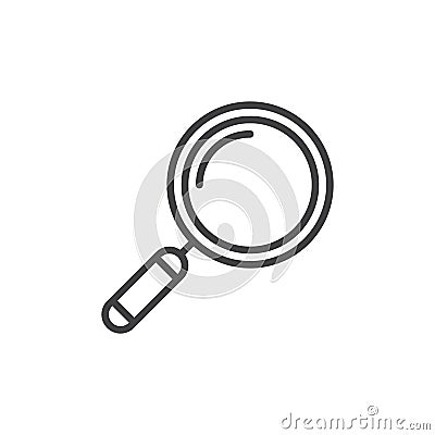 Loupe, search line icon, outline vector sign Vector Illustration