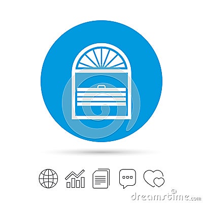 Louvers plisse sign icon. Window blinds jalousie. Vector Illustration