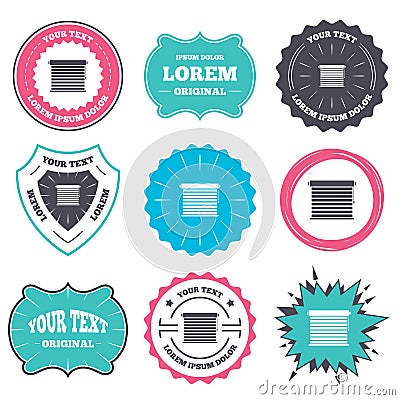 Louvers sign icon. Window blinds or jalousie. Vector Illustration