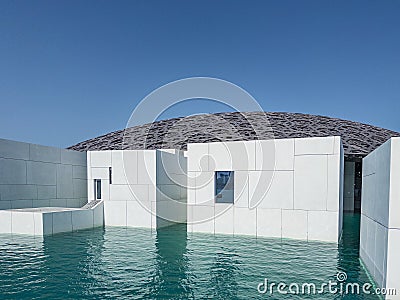 The Louvre, Abu Dhabi, by architect Jean Nouvel. Editorial Stock Photo